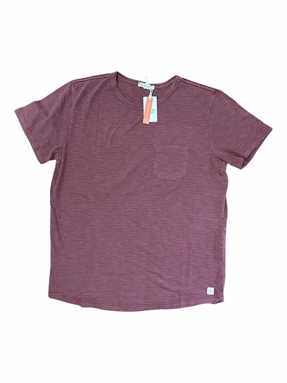 🆕Marine Layer Saddle Hem Slub Oxford Red Tee Small